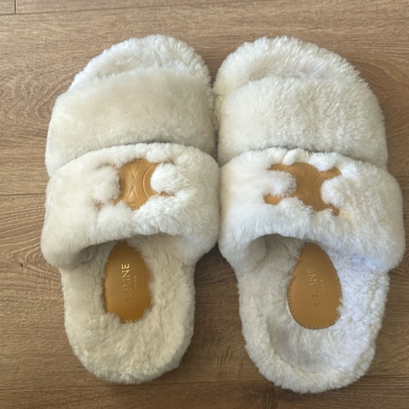 Celine Shoes - Celine fur slides  size 37 or 6